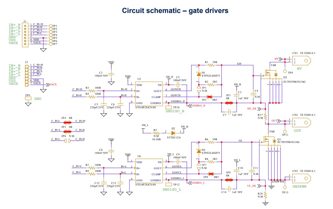 Schematic - STMicroelectronics EVSTGAP2SICSANC Demonstration Board